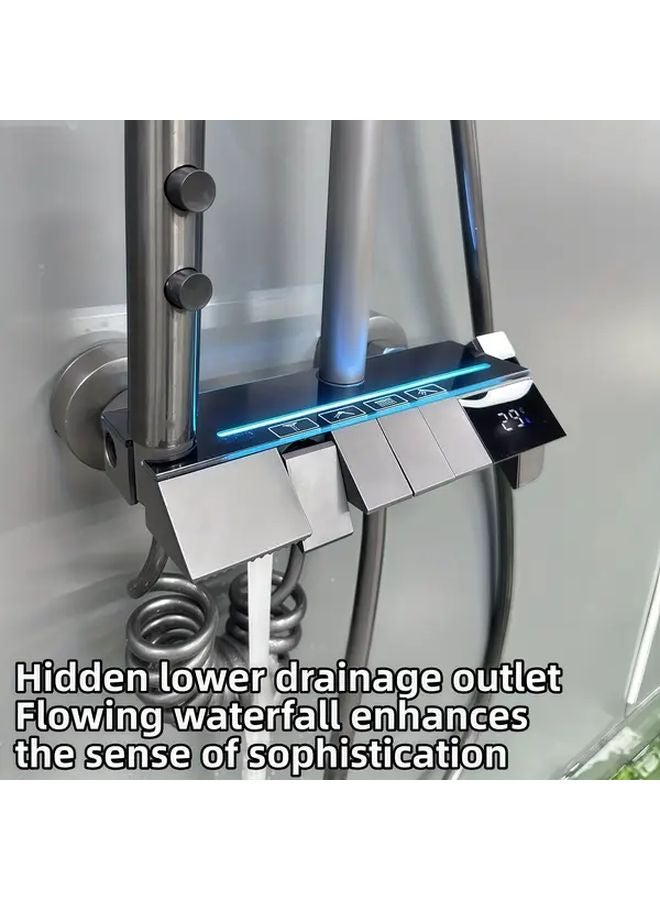 نظام دش المطر الرقمي الحديث LED الموديل 819 مع لوحة التحكم الذكية المتغيرة الألوان - Image 2
